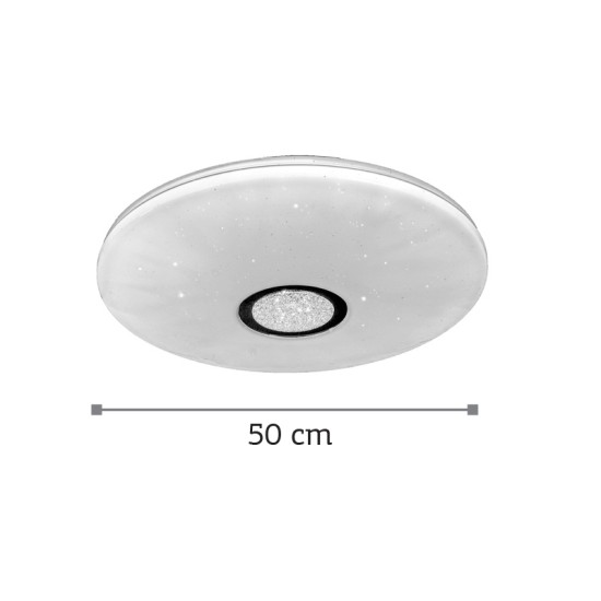 Πλαφονιέρα οροφής LED 32W 4000K από λευκό ακρυλικό D:50cm (42161-Α-Λευκό)