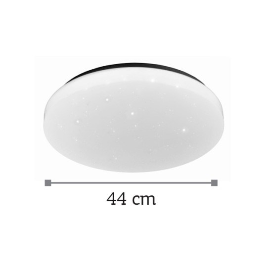   Πλαφονιέρα οροφής LED 30W 4000K από λευκό ακρυλικό D:44cm (42162-B-Λευκό)