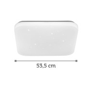  Πλαφονιέρα οροφής LED 42W 4000K από λευκό ακρυλικό D:53,5cm (42163-Α-Λευκό)