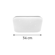  Πλαφονιέρα οροφής LED 24W 4000K από λευκό ακρυλικό D:34cm (42163-Γ-Λευκό)