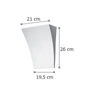  Επιτοίχιο φωτιστικό λευκό από γύψο 1XE14 D:21cm (43346)