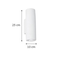  Επιτοίχιο φωτιστικό λευκό από γύψο 2XGU10 D:25cm (43404)