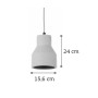 Κ Κρεμαστό φωτιστικό λευκό από γύψο 1XE27 D:15,6cm (4512)