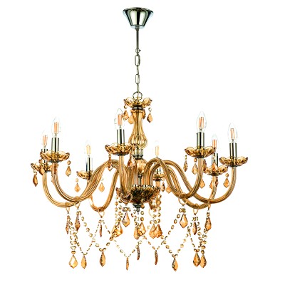 Γυαλινο Φωτιστικο Οροφης 8Φ AMBER Γυαλινο Φωτιστικο Οροφης 8Φ AMBER