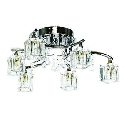 Φωτιστικό οροφής από  μέταλλο και κρύσταλλα  6Φ  Φωτιστικό οροφής από  μέταλλο και κρύσταλλα  6Φ