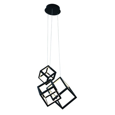  Κρεμαστό φωτιστικό LED από αλουμίνιο σε μαύρη απόχρωση  