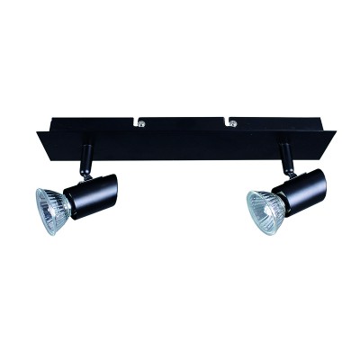  Επιτοίχιο σποτ από μέταλλο σε μαύρη απόχρωση2Φ