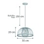  Κρεμαστό φωτιστικό από ρατάν 1XE27 D:35cm (4523)