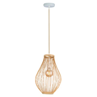  Κρεμαστό φωτιστικό από ρατάν 1XE27 D:30cm (4522) 