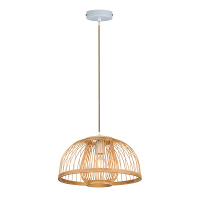  Κρεμαστό φωτιστικό από ρατάν 1XE27 D:35cm (4523)