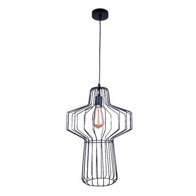 Κρεμαστο Μεταλλικο Φωτιστικο Μαυρο 4011