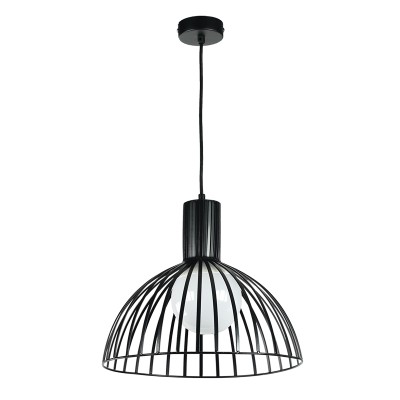  Κρεμαστό φωτιστικό από μαύρο μέταλλο  4346-Α-BL