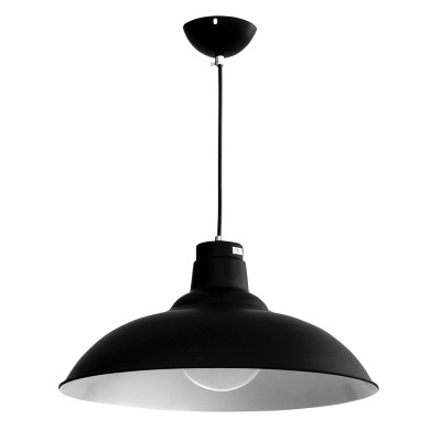  Κρεμαστό φωτιστικό μαύρο από μέταλλο 1XE27 D:40cm (4394-BL)