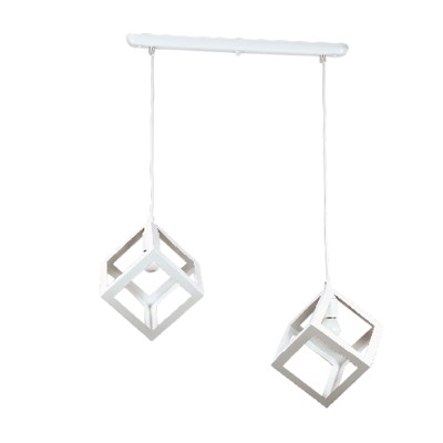  Κρεμαστό φωτιστικό από λευκό μέταλλο 2Φ