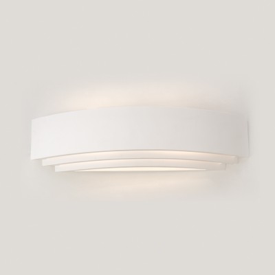  Επιτοίχιο φωτιστικό λευκό από γύψο 2XE24 D:52cm (43389)