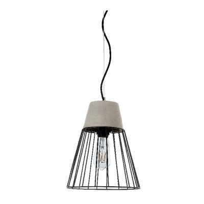 Κρεμαστο Φωτιστικο Τσιμεντο-Μεταλλο