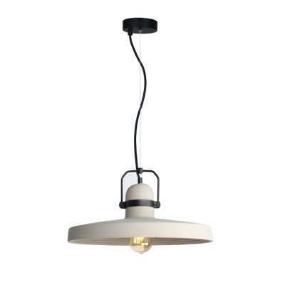  Κρεμαστό φωτιστικό γκρι από τσιμέντο 1XE27 D:40cm (4434)