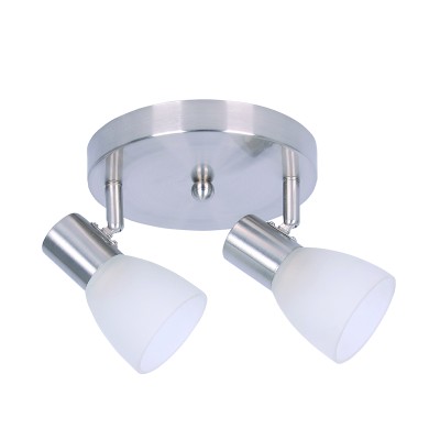 Επιτοίχιο σποτ από μέταλλο σε νίκελ ματ απόχρωση 2xE14 D:20cm (9064-2Φ-Νίκελ Ματ)  Επιτοίχιο σποτ από μέταλλο σε νίκελ ματ απόχρωση 2xE14 D:20cm (9064-2Φ-Νίκελ Ματ)