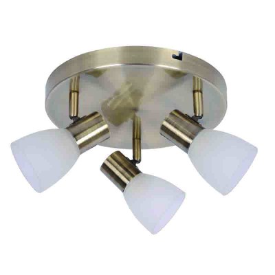 Επιτοίχιο σποτ από μέταλλο σε οξυντέ απόχρωση 3XE14 D:25cm (9064-3Φ-Οξυντέ)  Επιτοίχιο σποτ από μέταλλο σε οξυντέ απόχρωση 3XE14 D:25cm (9064-3Φ-Οξυντέ)