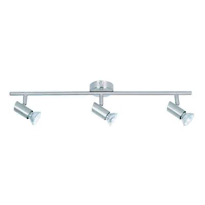  Επιτοίχιο σποτ από μέταλλο σε νίκελ ματ απόχρωση 3XGU10 D:60cm (9076-3Φ-Νίκελ Ματ)