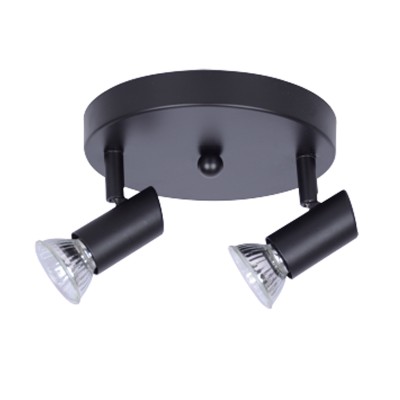 Σποτ GU10 2Φ ΜΑΥΡΟ