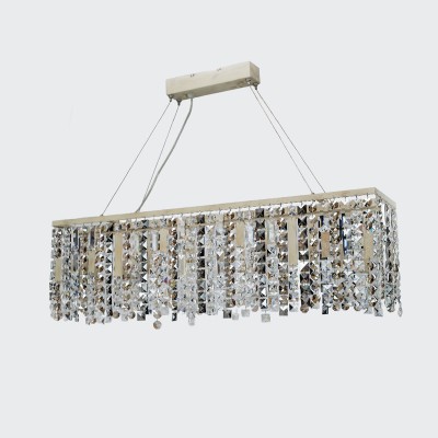  Κρεμαστό φωτιστικό από μπεζ πατίνα και κρύσταλλα 