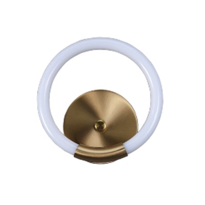 Επιτοίχιο φωτιστικό από χρυσαφί μέταλλο και σωλήνα PVC Επιτοίχιο φωτιστικό από χρυσαφί μέταλλο και σωλήνα PVC