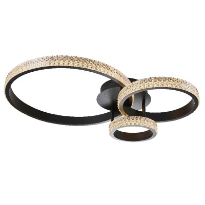 Φωτιστικό Οροφης LED 3000Κ ΜΑΥΡΟ