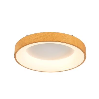  Πλαφονιέρα οροφής LED 48W 4000K από καφέ μέταλλο και ακρυλικό D:46cm (42178-Β)