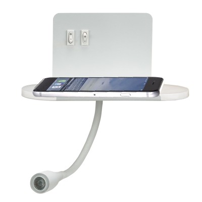 Επιτοίχιο φωτιστικό από λευκο μέταλλο Επιτοίχιο φωτιστικό από λευκο μέταλλο