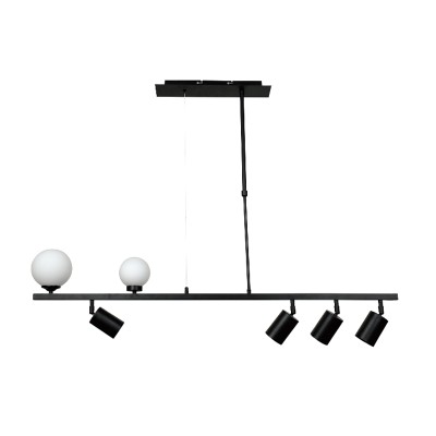  Κρεμαστό φωτιστικό από  μέταλλο και λευκή οπαλίνα