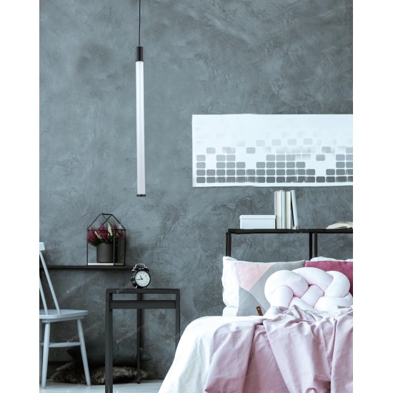 Κρεμαστό φωτιστικό LED 10W 3000K από μέταλλο και PVC D:53cm (6025)