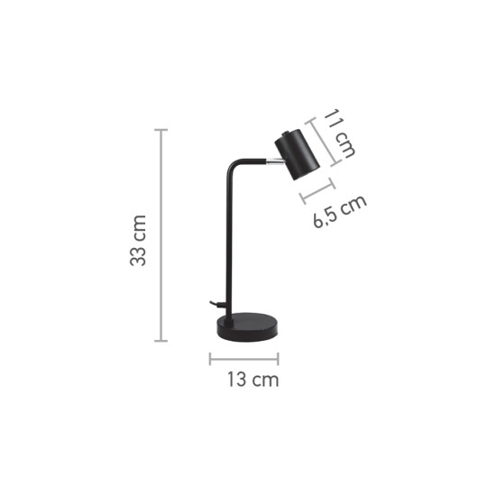 Επιτραπέζιο φωτιστικό σε λευκό χρώμα 1XGU10 D:33cm (3015-WH)