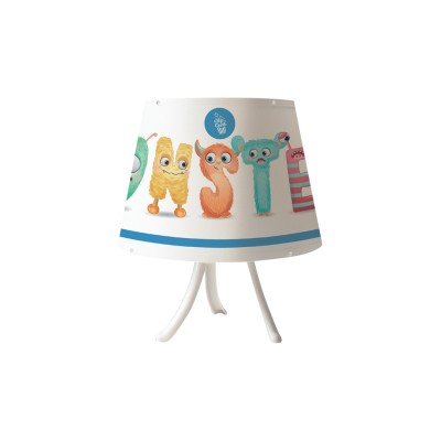 Παιδικό επιτραπέζιο φωτιστικό από λευκό μέταλλο και καπέλο D:30cm (3025) Παιδικό επιτραπέζιο φωτιστικό από λευκό μέταλλο και καπέλο D:30cm (3025)