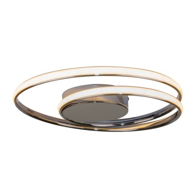 Πλαφονιέρα οροφής LED 36W 3000K από αλουμίνιο σε χρώμιο απόχρωση D:45cm (42028-CH)