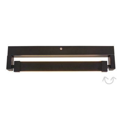 Επιτοίχιο φωτιστικό LED 12W 3000K από μέταλλο σε μαύρη απόχρωση D:40cm (43029-Β-BL)