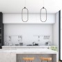 Κρεμαστό φωτιστικό LED 14W 3000K σε μαύρη απόχρωση D:17cm (6058-BL)