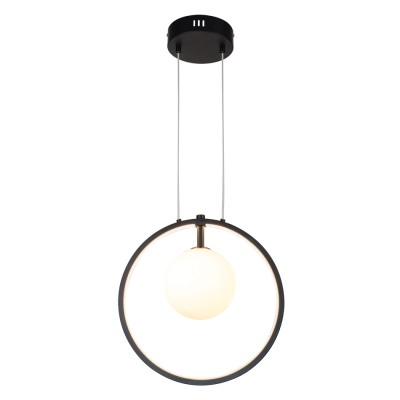 Κρεμαστό φωτιστικό LED 14W 3000K και 1XG9 σε μαύρο χρώμα D:30cm (6061-BL) Κρεμαστό φωτιστικό LED 14W 3000K και 1XG9 σε μαύρο χρώμα D:30cm (6061-BL)