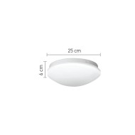  Πλαφονιέρα οροφής LED 12W 3000K από ακρυλικό και μεταλλική βάση D:25cm (42015)
