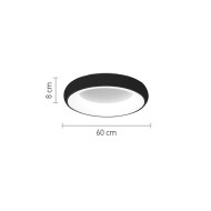  Πλαφονιέρα οροφής LED 110W 3CCT από μαύρο και λευκό ακρυλικό D:60W (42020-Α-Black)