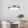  Κρεμαστό φωτιστικό LED 54W 3CCT από χρυσαφί και λευκό ακρυλικό D:40cm (42024-B-Golden)