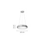  Κρεμαστό φωτιστικό LED 110W 3CCT από χρυσαφί και λευκό ακρυλικό D:60cm (42024-A-Golden)