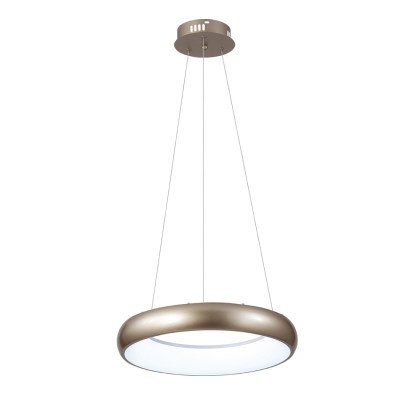 Κρεμαστό φωτιστικό LED 110W 3CCT από χρυσαφί και λευκό ακρυλικό D:60cm (42024-A-Golden)  Κρεμαστό φωτιστικό LED 110W 3CCT από χρυσαφί και λευκό ακρυλικό D:60cm (42024-A-Golden)