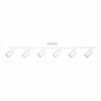  Επιτοίχιο σποτ από μέταλλο σε λευκή απόχρωση 6XGU10 D:110cm (9086-6)