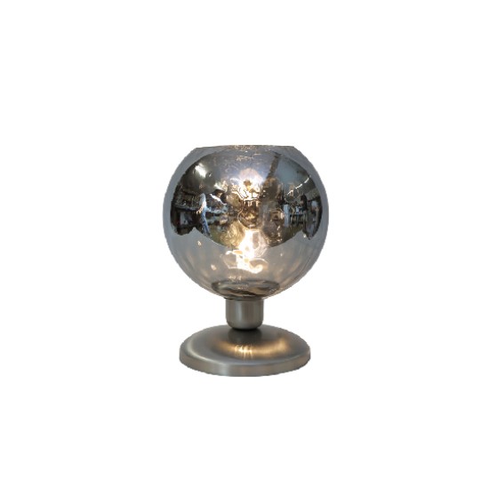 Επιτραπέζιο φωτιστικό από μέταλλο και φιμέ γυαλί 1XE27 D:30cm (3043-Fime)