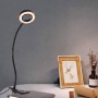 Φωτιστικό για διάβασμα LED 7W 3CCT (by switch) με κλίπ σε μαύρο χρώμα D:38cm (3044-BL)