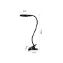 Φωτιστικό για διάβασμα  LED 7W 3CCT (by switch) με κλίπ σε λευκό χρώμα D:38cm (3044-WH)