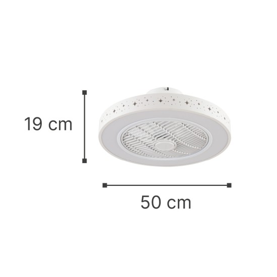  Almanor 36W 3CCT LED Fan Light in White Color (101000410)
