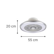 Donner 36W 3CCT LED Fan Light in Silver Color (101000150)