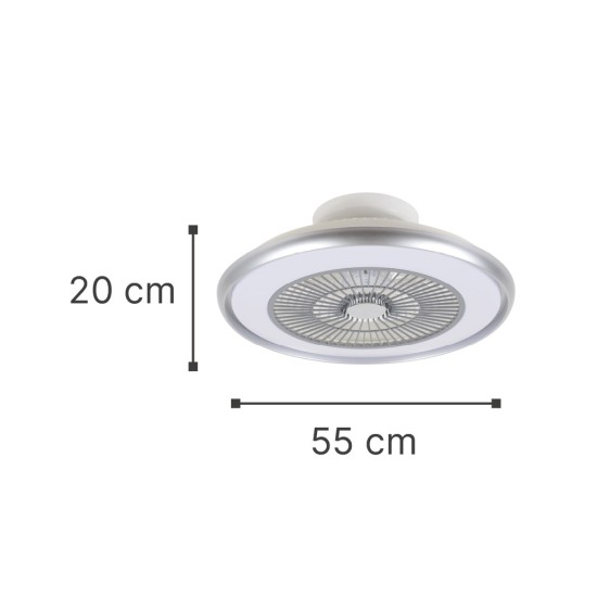 Donner 36W 3CCT LED Fan Light in Silver Color (101000150)